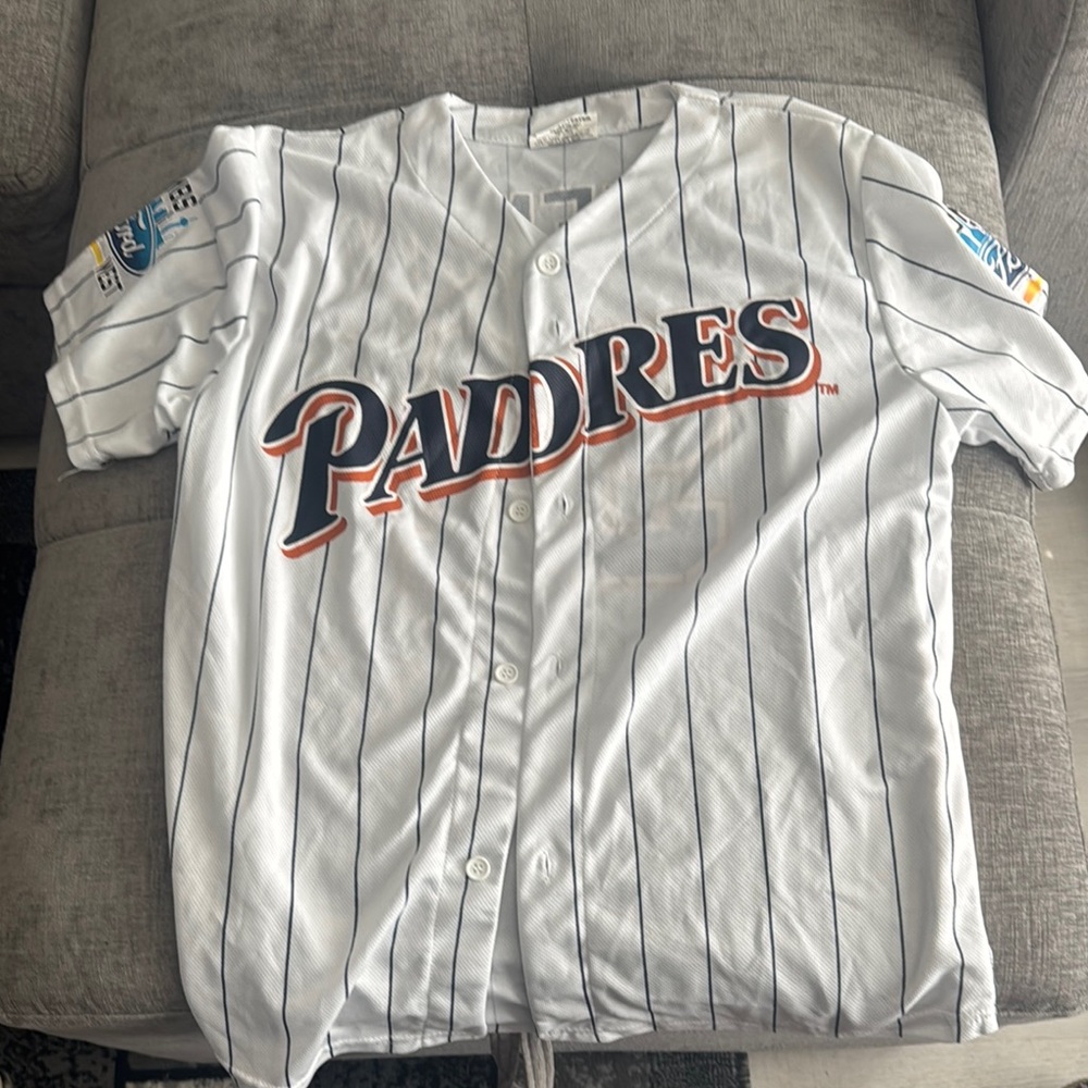Padres Striped Trevor Hoffman Baseball Jersey